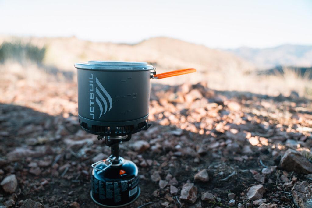 Jetboil Stash stove on a backcountry coues deer hunt in Arizona